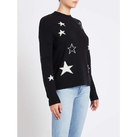 Rails Kana Star Wool Cashmere Blend Long Sleeve Sweater Midnight Ivory Size S - Picture 6 of 10